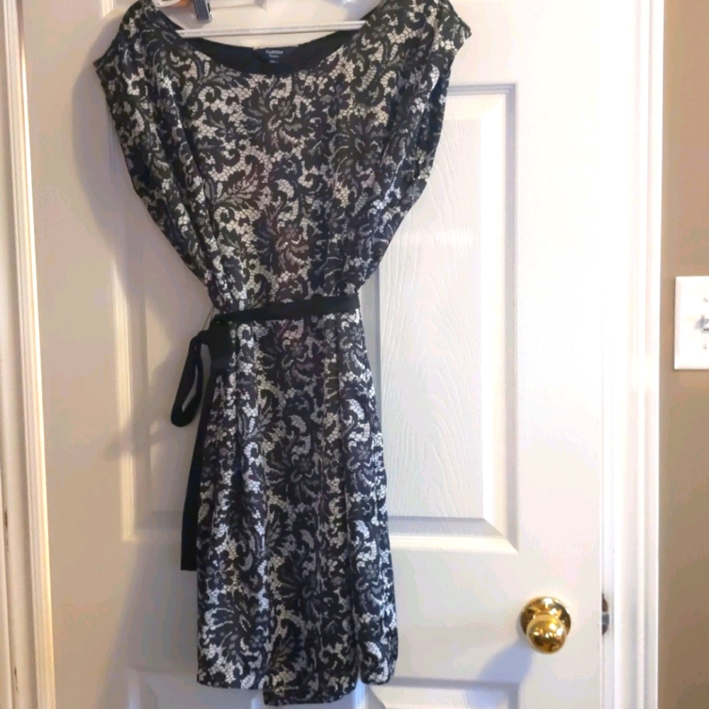 Printed satin dress